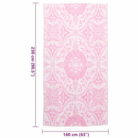 Buitenkleed ARAKIL 120x180 cm PP roze 7