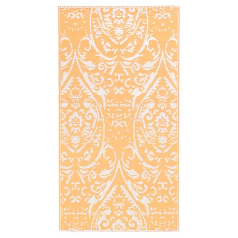 Buitenkleed ARAKIL 80x150 cm PP oranje en wit 2