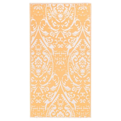 Buitenkleed ARAKIL 120x180 cm PP oranje en wit 2
