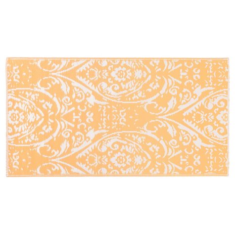 Buitenkleed ARAKIL 120x180 cm PP oranje en wit 3