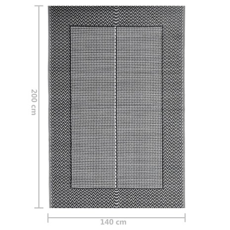Buitenkleed ARAKIL 140x200 cm polypropeen zwart 7