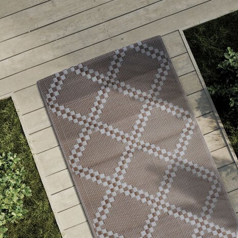 Buitenkleed ARAKIL 80x250 cm polypropeen bruin 1