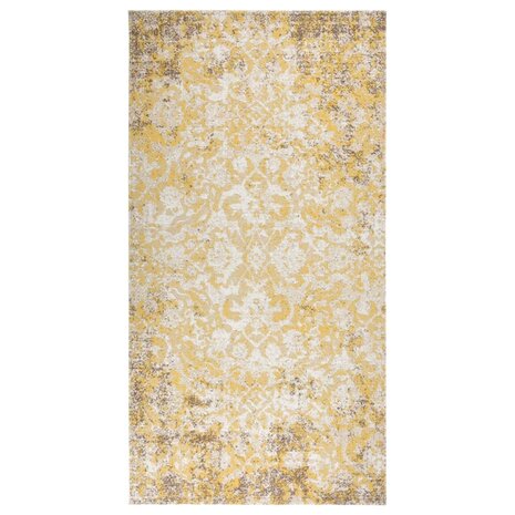 Buitenkleed platgeweven 80x150 cm geel  1