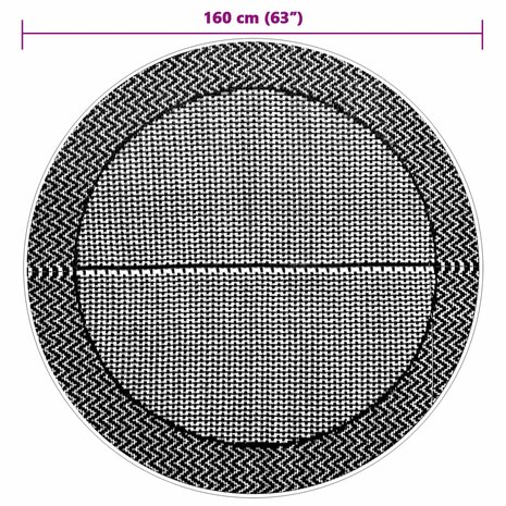 Buitenkleed ARAKIL Ø160 cm polypropeen grijs 6