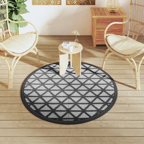 Buitenkleed ARAKIL Ø120 cm polypropeen zwart 3