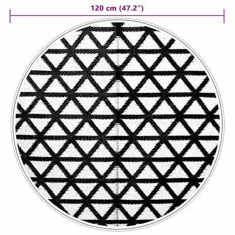 Buitenkleed ARAKIL Ø120 cm polypropeen zwart 6