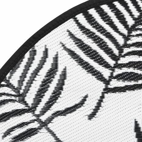 Buitenkleed ARAKIL Ø 120 cm polypropeen wit en zwart 4