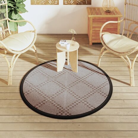 Buitenkleed ARAKIL Ø 120 cm polypropeen bruin 3