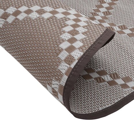 Buitenkleed ARAKIL Ø 120 cm polypropeen bruin 4