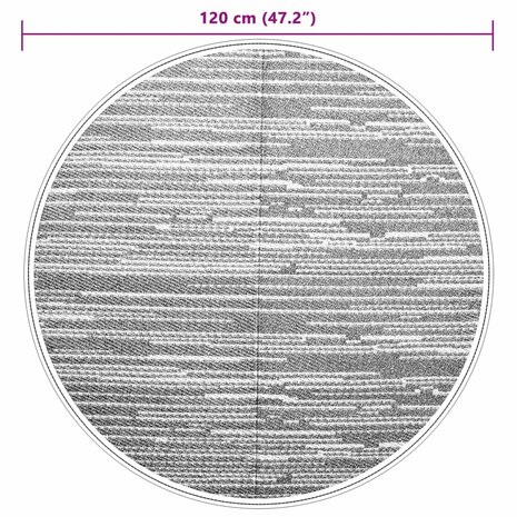 Buitenkleed ARAKIL Ø120 cm polypropeen grijs 6