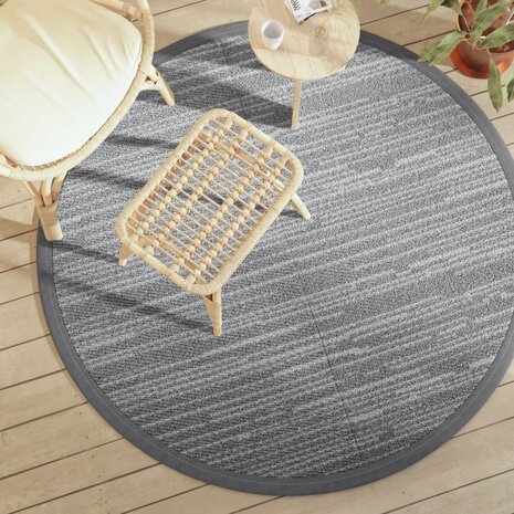 Buitenkleed ARAKIL Ø160 cm polypropeen grijs 1