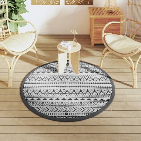 Buitenkleed ARAKIL Ø120 cm polypropeen zwart 3