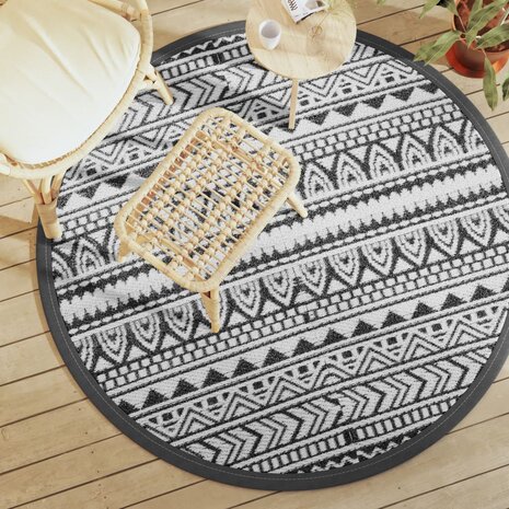 Buitenkleed ARAKIL Ø160 cm polypropeen zwart 1