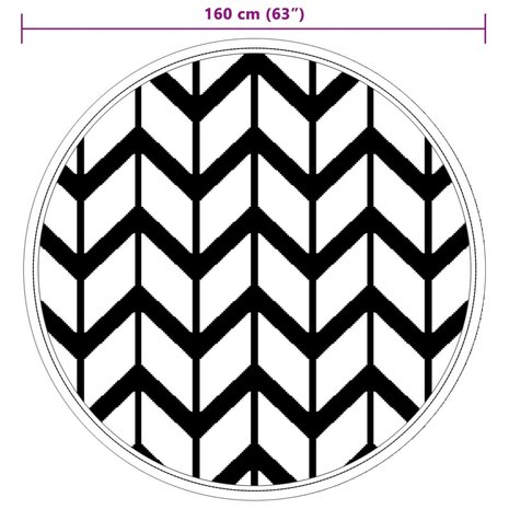 Buitenkleed ARAKIL Ø160 cm polypropeen grijs 6
