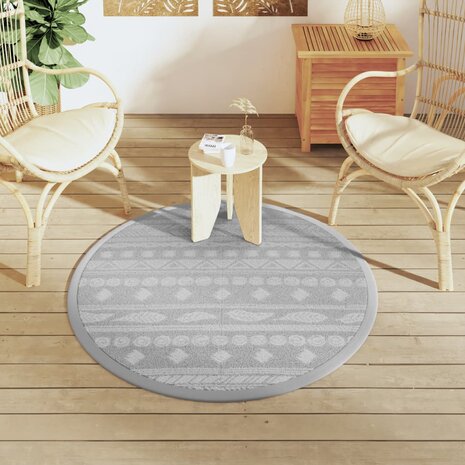 Buitenkleed ARAKIL Ø120 cm PP grijs 3