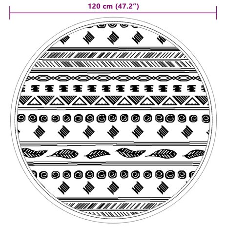 Buitenkleed ARAKIL Ø120 cm PP grijs 6