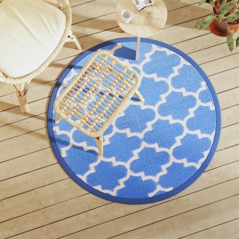 Buitenkleed ARAKIL Ø120 cm polypropeen blauw 1