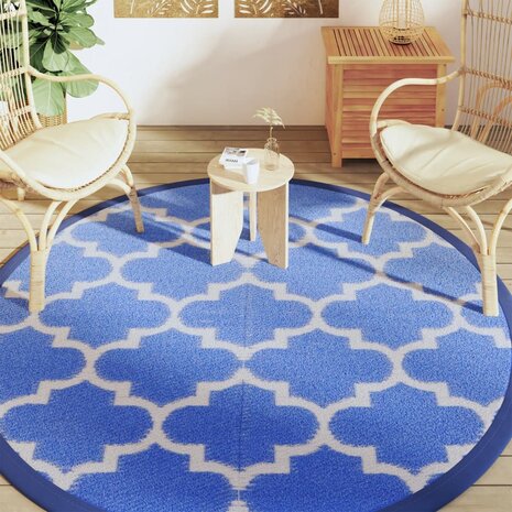 Buitentapijt ARAKIL Ø 200 cm polypropeen blauw 3