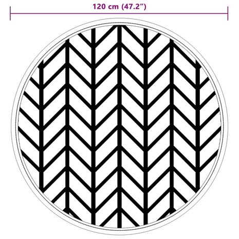 Buitenkleed ARAKIL Ø120 cm PP grijs 6