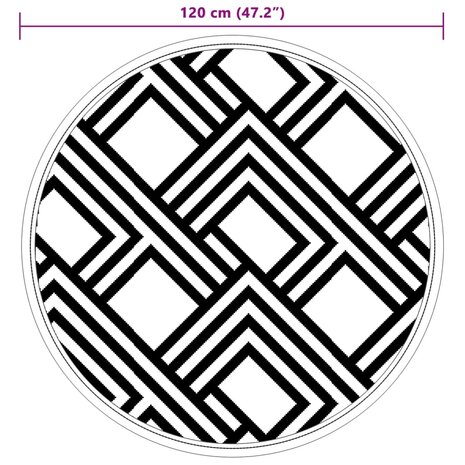 Buitenkleed ARAKIL Ø120 cm polypropeen grijs 5