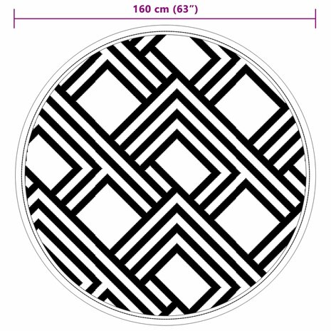 Buitenkleed ARAKIL Ø160 cm polypropeen grijs 6