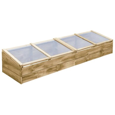 Kweekkassen 2 st 200x50x35 cm geïmpregneerd grenenhout 2