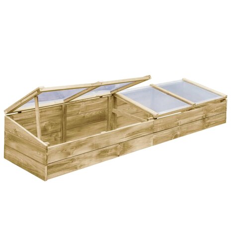 Kweekkassen 2 st 200x50x35 cm geïmpregneerd grenenhout 4