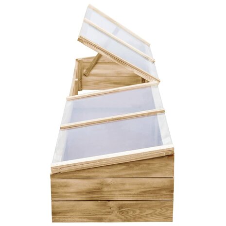 Kweekkassen 2 st 200x50x35 cm geïmpregneerd grenenhout 5