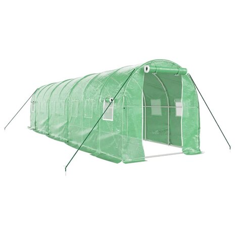 Tuinkas met stalen frame 16 m² 8x2x2 m groen 2