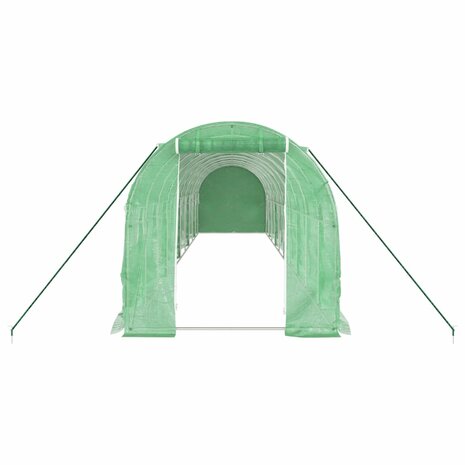 Tuinkas met stalen frame 20 m² 10x2x2 m groen 4