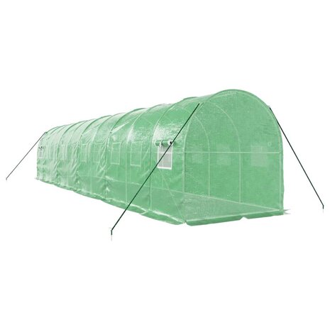 Tuinkas met stalen frame 20 m² 10x2x2 m groen 6