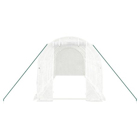 Tuinkas met stalen frame 12 m² 6x2x2 m wit 4