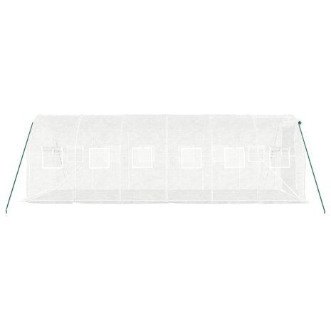 Tuinkas met stalen frame 12 m² 6x2x2 m wit 5