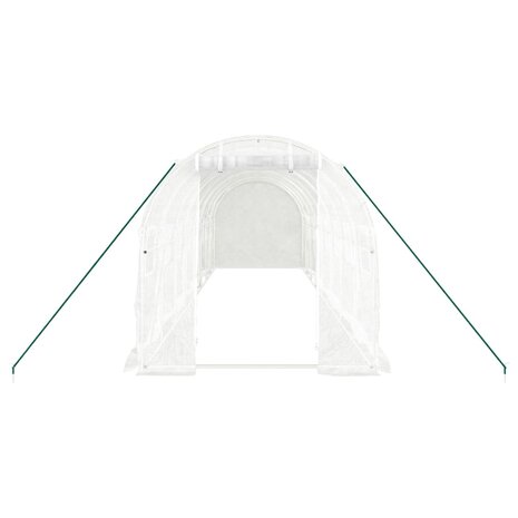 Tuinkas met stalen frame 16 m² 8x2x2 m wit 4