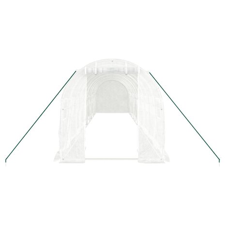 Tuinkas met stalen frame 20 m² 10x2x2 m wit 4