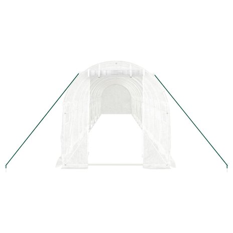 Tuinkas met stalen frame 24 m² 12x2x2 m wit 4