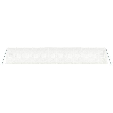 Tuinkas met stalen frame 24 m² 12x2x2 m wit 5