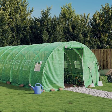 Tuinkas met stalen frame 18 m² 6x3x2 m groen 1