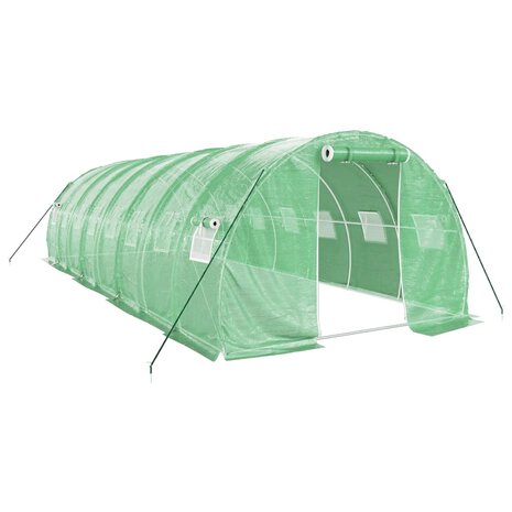Tuinkas met stalen frame 24 m² 8x3x2 m groen 2
