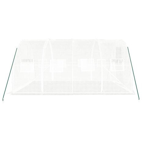 Tuinkas met stalen frame 12 m² 4x3x2 m wit 5