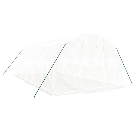 Tuinkas met stalen frame 18 m² 6x3x2 m wit 3