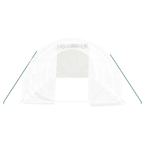 Tuinkas met stalen frame 18 m² 6x3x2 m wit 4