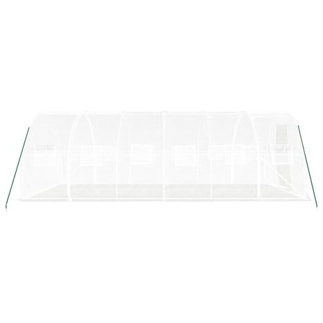 Tuinkas met stalen frame 18 m² 6x3x2 m wit 5