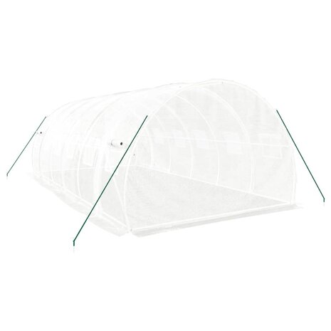 Tuinkas met stalen frame 18 m² 6x3x2 m wit 6