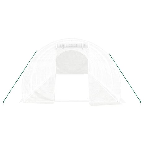 Tuinkas met stalen frame 24 m² 8x3x2 m wit 4