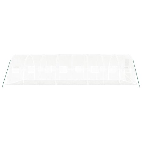 Tuinkas met stalen frame 24 m² 8x3x2 m wit 5