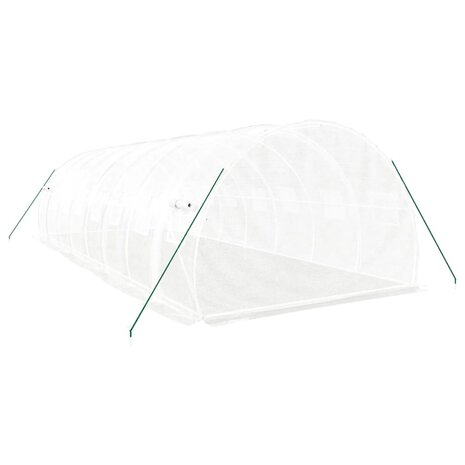 Tuinkas met stalen frame 24 m² 8x3x2 m wit 6