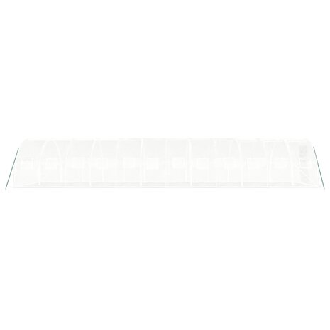 Tuinkas met stalen frame 36 m² 12x3x2 m wit 5