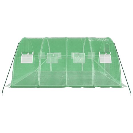 Tuinkas met stalen frame 16 m² 4x4x2 m groen 5