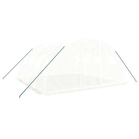 Tuinkas met stalen frame 16 m² 4x4x2 m wit 3